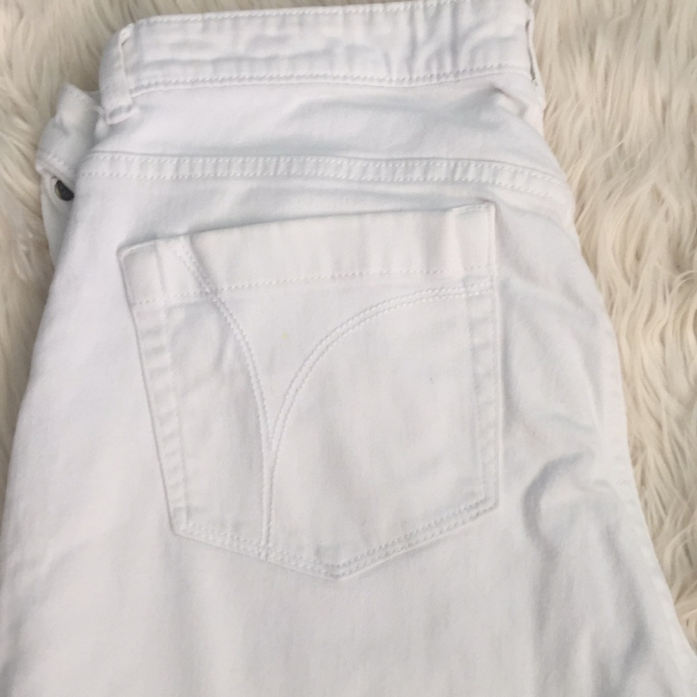 White denim capris